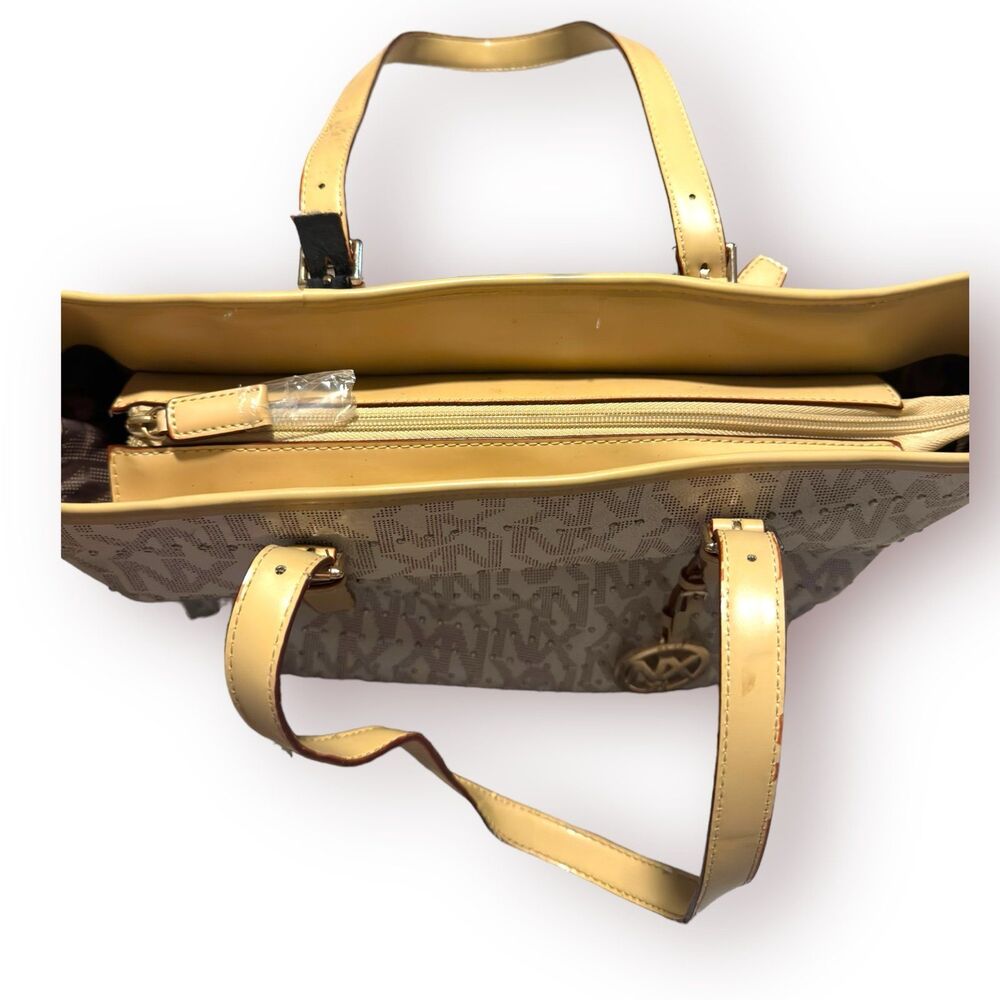 Noble Exchange Logo Monogram Studded Tote Bag - Picture 5 of 8